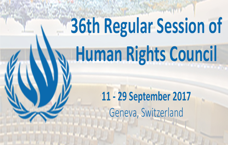 36th session of the UN Human Rights Council (source: Forum Asia)